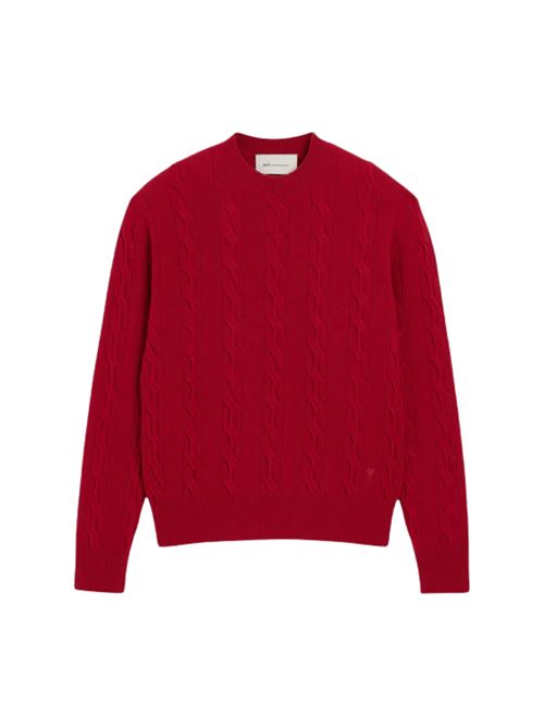 Maglione a trecce AMI PARIS | UKS880KN0189A186